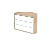 BIBTOO Organizador de Joyas Creativo, Caja organizadora de Joyas de 3 Capas for Mujer, Vitrina de Madera, Organizador for Guardar Pulseras, Collares y Anillos.(1)