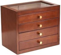 BIBTOO Organizador de Joyas de Madera Maciza Multicapa, cajón Organizador, Caja de Almacenamiento, Cajas de exhibición, Organizador de Joyas, Organizador de Joyas, Almacenamiento de aretes(1,3)