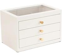 BIBTOO Organizador de Joyas de Madera Maciza Multicapa, cajón Organizador, Caja de Almacenamiento, Cajas de exhibición, Organizador de Joyas, Organizador de Joyas, Almacenamiento de aretes(2,3)