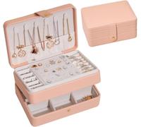 BIBTOO Organizador de Joyas de Mano, Caja de Almacenamiento for Collares, Pendientes y Joyas, Organizador de Joyas pequeño(B)