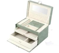 BIBTOO Organizador de Joyas, joyero, joyero Grande, joyero de Cuero sintético, joyero Multifuncional con Espejo, joyeros for Mujer.(1)