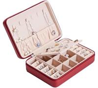 BIBTOO Organizador de Joyas, joyero, joyero, Organizador portátil for exhibir Joyas, Organizador de Cuero for Anillos, aretes, Collares, Estuche for Joyas for Mujeres, joyeros for Mujeres(3)