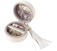 BIBTOO Organizador de Joyas, joyero portátil, joyero, Organizador de Anillos for niñas, Estuche de Viaje con borlas y Cremallera, Cajas de Almacenamiento for Joyas for Mujeres.(2)