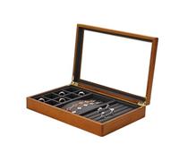 BIBTOO Organizador de Joyas Multifuncional, Caja de Madera for Guardar Joyas, Bandeja de Microfibra for exhibir Anillos y Pulseras, Organizador de Joyas pequeño(2)