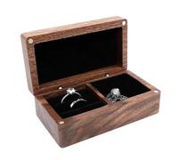 BIBTOO Organizador de Joyas portátil de Madera for Anillos, Pendientes y Bandeja de exhibición.(1,1)