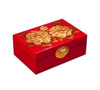 BIBTOO Organizador de Joyeros Exquisito Joyero Caja de Almacenamiento de Joyas Caja de Cosméticos con Cerradura Exquisito Cosmético Organizador de Joyas Pequeño(1)