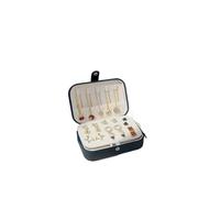 BIBTOO Organizador de Maquillaje de 6,29 Pulgadas, joyero pequeño de Cuero, Ideal for exhibir Anillos, Pulseras, Collares, Pendientes y Relojes.(1)