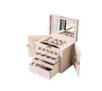BIBTOO Organizador de Maquillaje, joyero, Caja de Almacenamiento, joyero Multicapa de Gran Capacidad, Puede almacenar Anillos, Pulseras, Collares, aretes, Relojes, Estuche de joyería.(1)