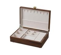 BIBTOO Organizador de Maquillaje, joyero, Caja de Almacenamiento Retro Simple for Anillos, Pendientes, Collares, Pulseras y Relojes de Madera de 13,38 Pulgadas.