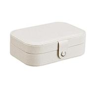 BIBTOO Organizador Universal de Joyas, Caja portátil con Botones y Almacenamiento de Cuero