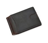 BIBTOO Retro Wallet Card Holder Anti-Magnetic Handmade Retro Casual Men's and Women's Wallet Thin(B)