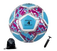 Bibykivn Balón de fútbol PVC,Balon de Futbol Tamaño 5, para Entrenamiento de Niños Adultos Competencias de Práctica, Entretenimiento, Juegos de Interior/Exterior (Azul Morado, Bola No. 4)