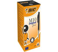 BIC Lote de 3 bolígrafos M10 CLIC Fine Pte Fine 0,7 mm, tinta negra