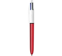 BIC 1UNIDAD DE 4 COLORES SHINE 1MM CON CUERPO ROJO METÁLICO 964773