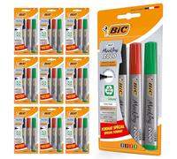 BIC 2000 Marcador permanente de punta redonda de tinta negra, secado rápido, no tóxico y resistente al agua, duradero para oficina, escuela, hogar e industrial, paquete múltiple (10)