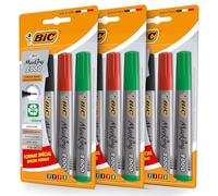 BIC 2000 Marcador permanente de punta redonda de tinta negra, secado rápido, no tóxico y resistente al agua, duradero para oficina, escuela, hogar e industrial, paquete múltiple (3)