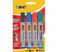 BIC 2300 Ecolutions - Rotulador permanente (punta biselada, 4 unidades)