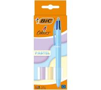 BIC 3 bolígrafos de bola de 4 colores pastel