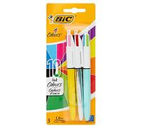 Bic 4 bolígrafos de colores, 10 colores en 3 bolígrafos, paquete de 3 unidades B157811
