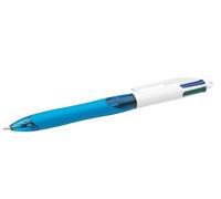 BIC 4-Color™ Grip - Bolígrafo (Azul, Color blanco, De plástico, 0.4, 1
