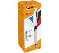 BIC 4 Colores 3+1HB Bolígrafo y Portaminas - Caja de 12 Unidades
