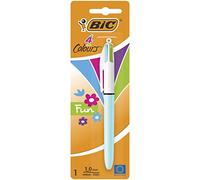 BIC 4 colores Fun Bolígrafo Retráctil punta media (1,0 mm) - Cartuchos de Tinta Multicolor, 1 Unidad