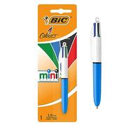 BIC 4 colores Mini Bolígrafo Retráctil punta media (1,0 mm) - Blíster de 1 Unidad
