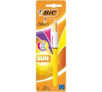 BIC 4 Colores Sun Retractable Bolígrafos retráctiles, punta media (1.0 mm), colores modernos, blíster de 1 unidad