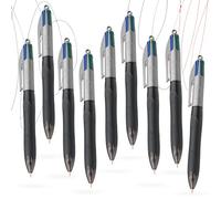 BIC 4 Colour Grip Pro Pen - Bolígrafo de plástico de 1,0 mm, cuatro colores de tinta en un bolígrafo de escritura suave, 4 en un bolígrafo con clip y agujero para cordón para estudiantes y
