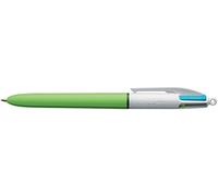BIC 4 Colours Bolígrafo Clip-on retractable pen, Verde, Rosa, Púrpura, Turquesa 1 pieza