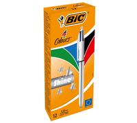 BIC 4 Colours Shine penna 4 colori fusto metallizzato conf. 12 pezzi