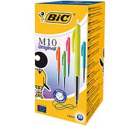 BIC 893582 M10 Original Ultracolors Kugelschreiber, einziehbar, Blau, 50 Stück (1er Pack)