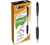 BIC Atlantis Classic Bolígrafo Retráctil Punta Media 1,0mm Negro (Caja de 12 Uds.)