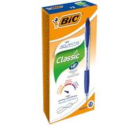 BIC Bolígrafo Atlantis Soft Retráctil Punta media 1,0 mm Tinta aceite Azul Caja de 12 unidades