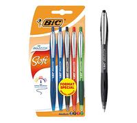 BIC Atlantis Soft. Lapiceros de canica en colores surtidos, blíster de 5.
