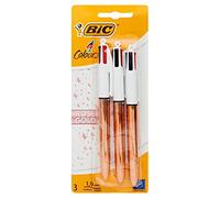 Bic B159893 - Juego de 3 bolígrafos de 4 colores, oro rosa