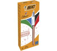 BIC Bolígrafo Blanco Rosa (12 Piezas)