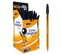 BIC® Bolígrafo Cristal®, 0,35 mm, color del vástago: naranja, transparente, colo