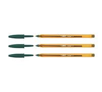 BIC - Lote de 6 bolígrafos bolígrafo 'cristal' naranja punta fina verde