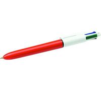 BiC - Bolígrafo Retractable en 4 colores, de punta fina de 0,8 mm , el cuerpo en colores naranja y blanco paquete de 12 unidades