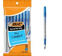 Bic Bolígrafo Stic Grip, color azul 8 Count