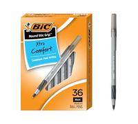 Bic Bolígrafo Stic Grip, color negro 36 Count