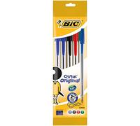 BOLIGRAFO BIC CRISTAL MEDIUM BOLSA DE 5 UNIDADES COLORES SURTIDOS 2 AZUL /1 NEGRO /1 ROJO /1 VERDE