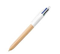 BIC - Bolígrafos de 4 colores con efecto de madera, diseño de madera, retráctil, multicolor, con cuatro tintas vibrantes surtidas, bolígrafos multicolores, todo en uno para la escuela, la oficina y