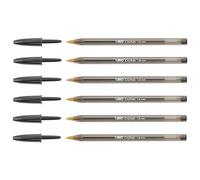 Bic - 10 bolígrafos grandes de 1,6 mm - Color negro - Trazo grueso