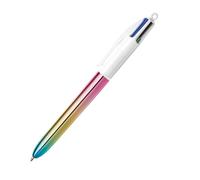BIC - Bolígrafos retráctiles multicolor con 4 tintas brillantes a juego para la escuela, la oficina y la codificación de colores