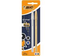 BIC Bolígrafos Celebrate Cristal Shine – Punta media 1,0 mm – Colores surtidos, Paquete de 2