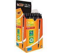 BIC Clic Stic ECOlutions bolígrafos Retráctiles punta media (1,0 mm) - Negro, Caja de 50 unidades (8806871)