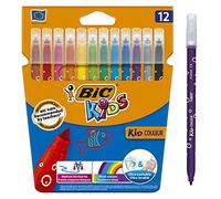 BIC Colouring Pens, Rotuladores Punta Media, 12 rotuladores, Multicolor