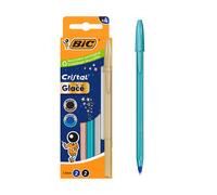 Bic cristal glace pack con 4 boligrafos de bola - cuerpo opaco en colo